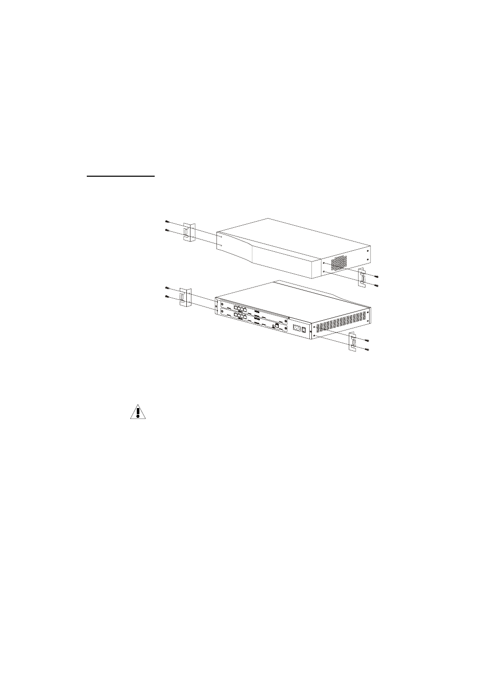 Attaching the rack mount | Perle Systems 833IS User Manual | Page 44 / 340
