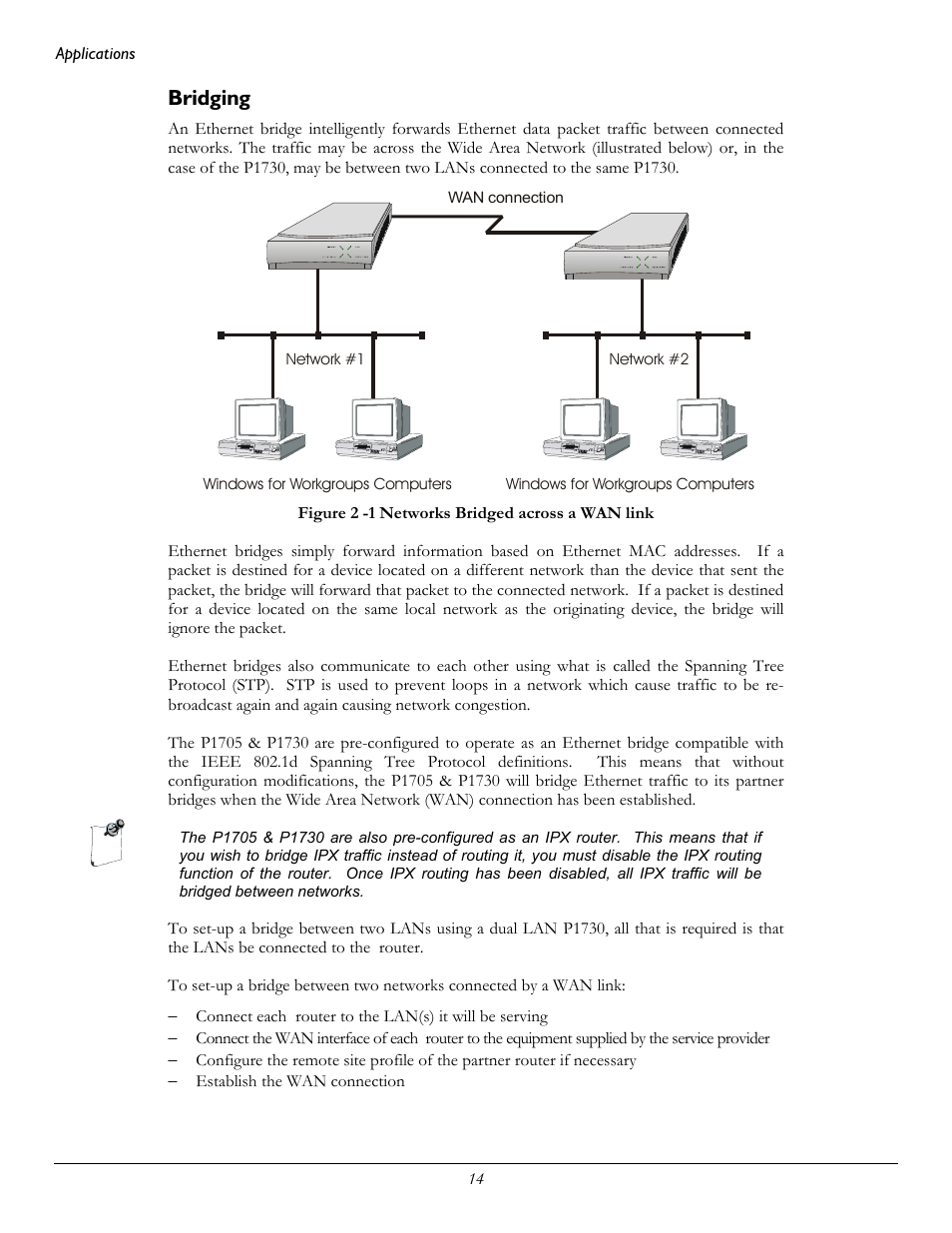 Bridging | Perle Systems 1700 User Manual | Page 20 / 100