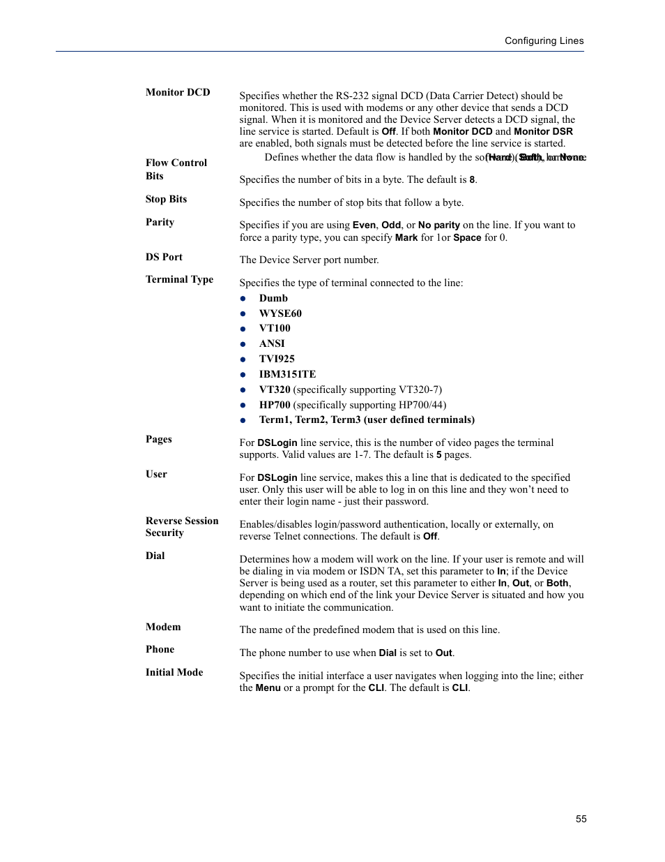 Perle Systems DS1 User Manual | Page 55 / 122