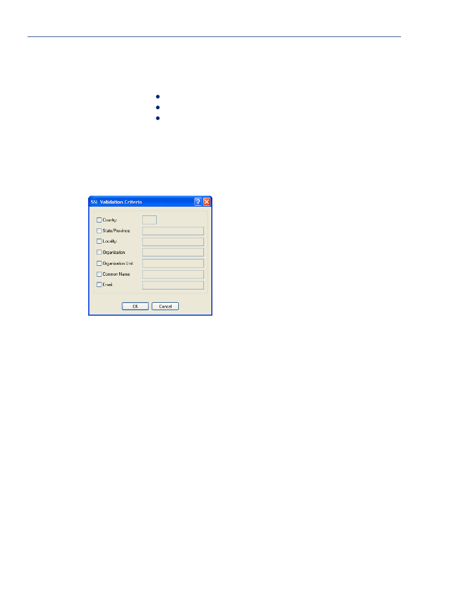 Validation criteria field descriptions | Perle Systems IOLAN SCS User Manual | Page 116 / 408