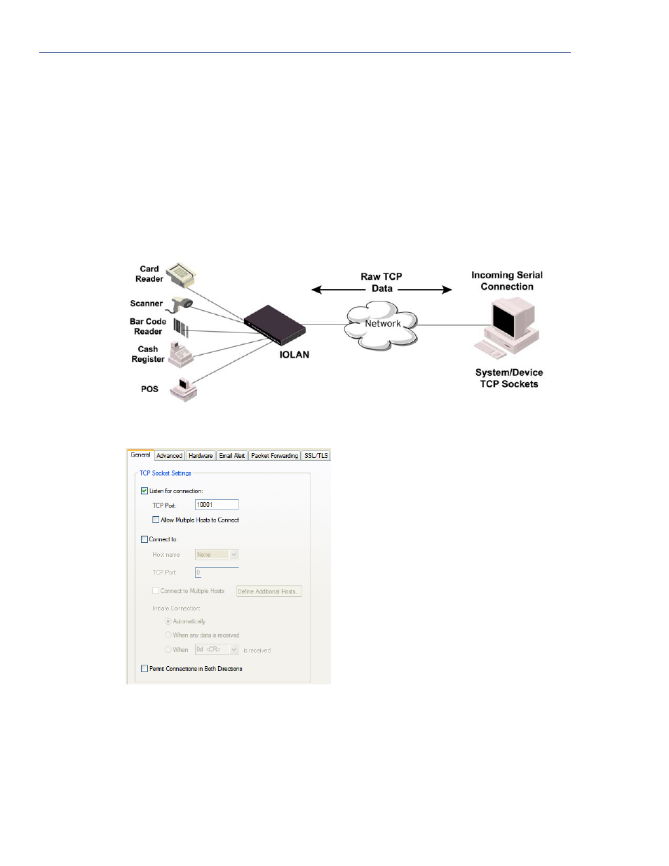Tcp sockets profile | Perle Systems IOLAN SCS User Manual | Page 126 / 408