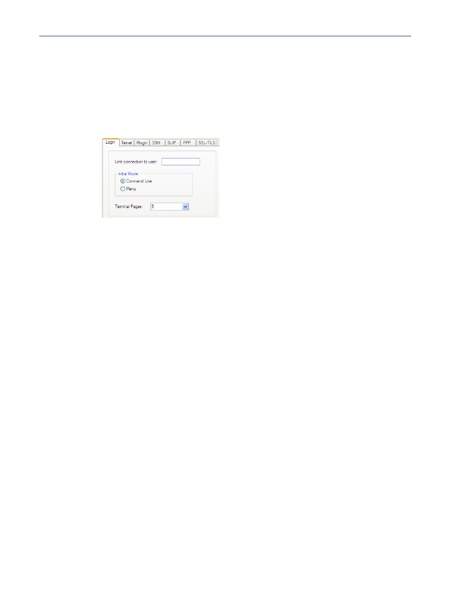 User service settings, Login settings | Perle Systems IOLAN SCS User Manual | Page 139 / 408