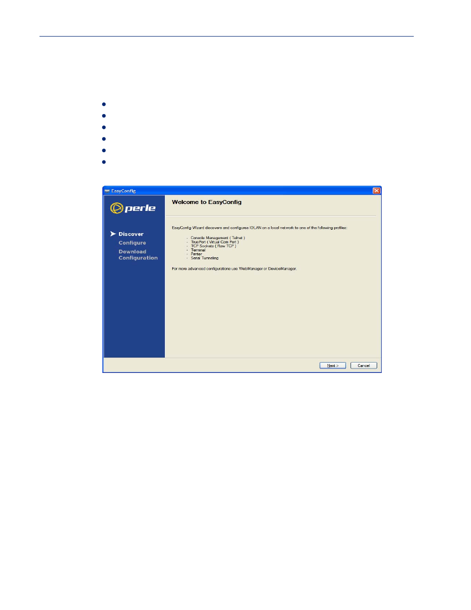 Easy config wizard | Perle Systems IOLAN SCS User Manual | Page 45 / 408
