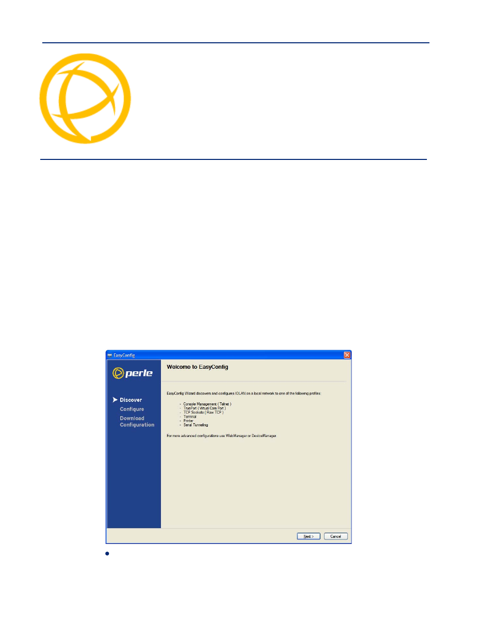 Getting started, Introduction, Easy configuration wizard | Chapter 4 getting started | Perle Systems IOLAN SCS User Manual | Page 65 / 408