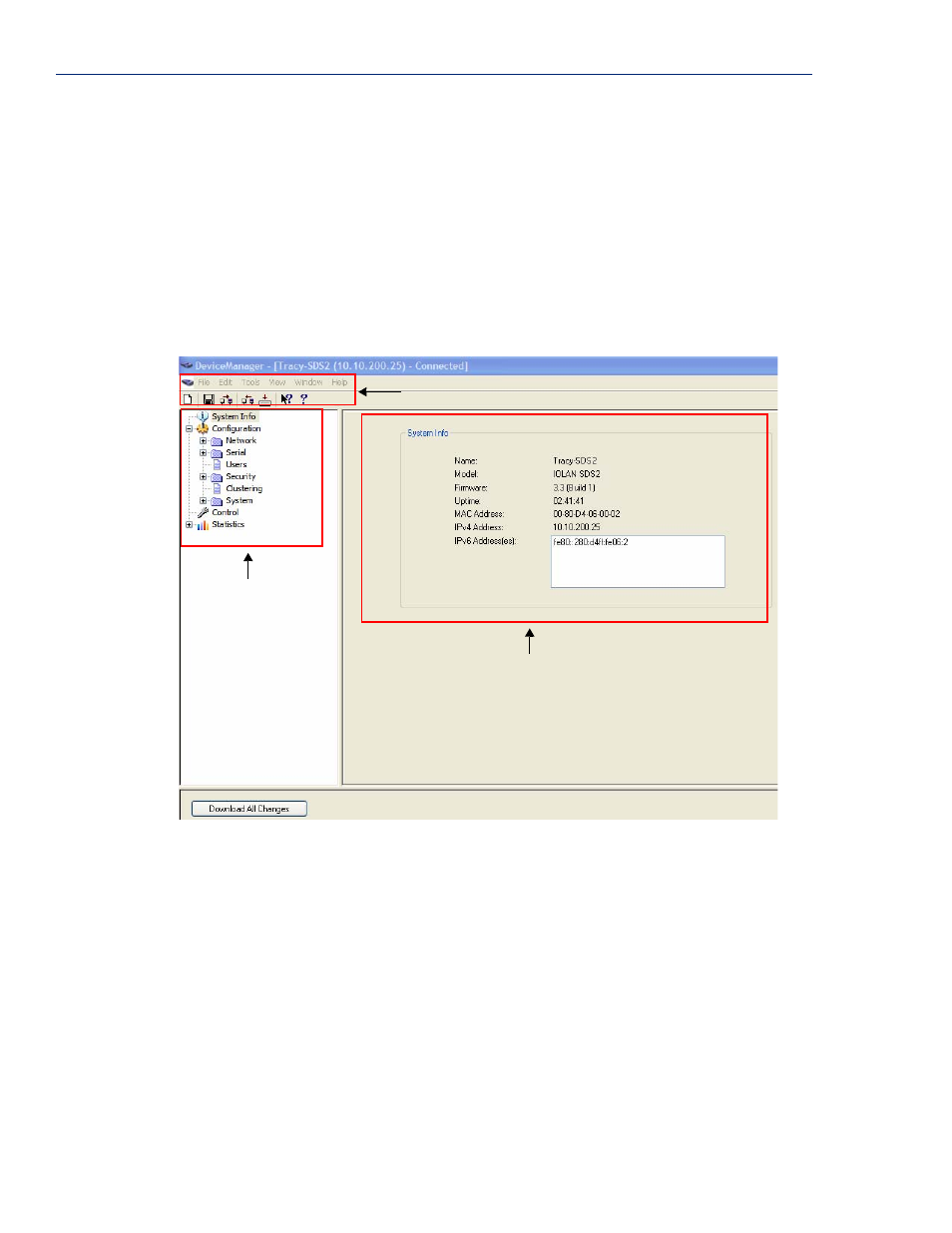 Navigating devicemanager/webmanager, Devicemanager | Perle Systems IOLAN SCS User Manual | Page 74 / 408