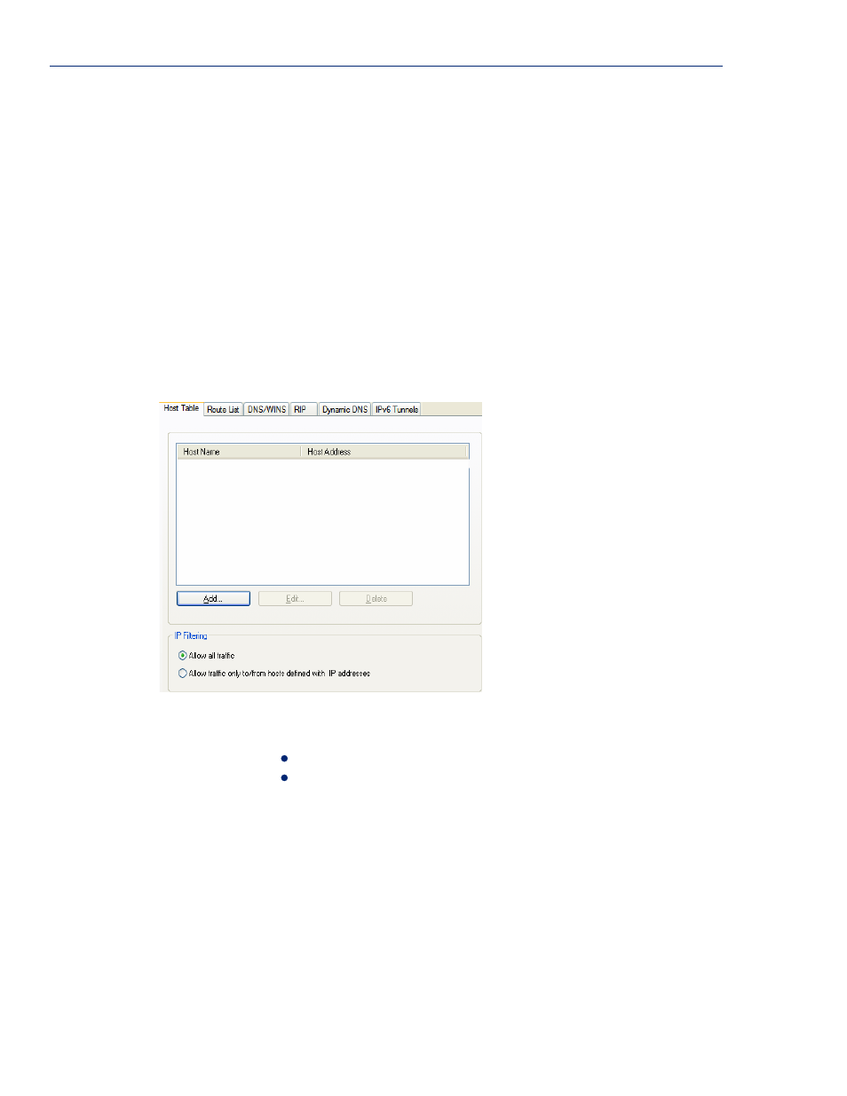 Advanced, Host table, Overview functionality field descriptions | Perle Systems IOLAN SCS User Manual | Page 88 / 408