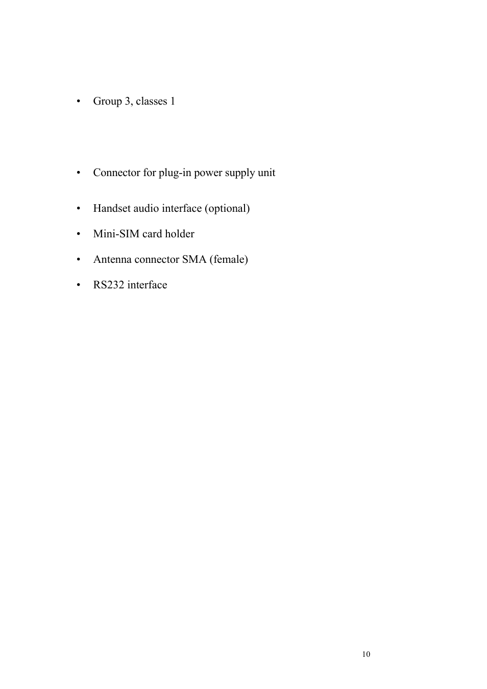 4 fax, 5 external interfaces | Perle Systems NOVACOM Wireless Modem GNS-30CR User Manual | Page 10 / 19