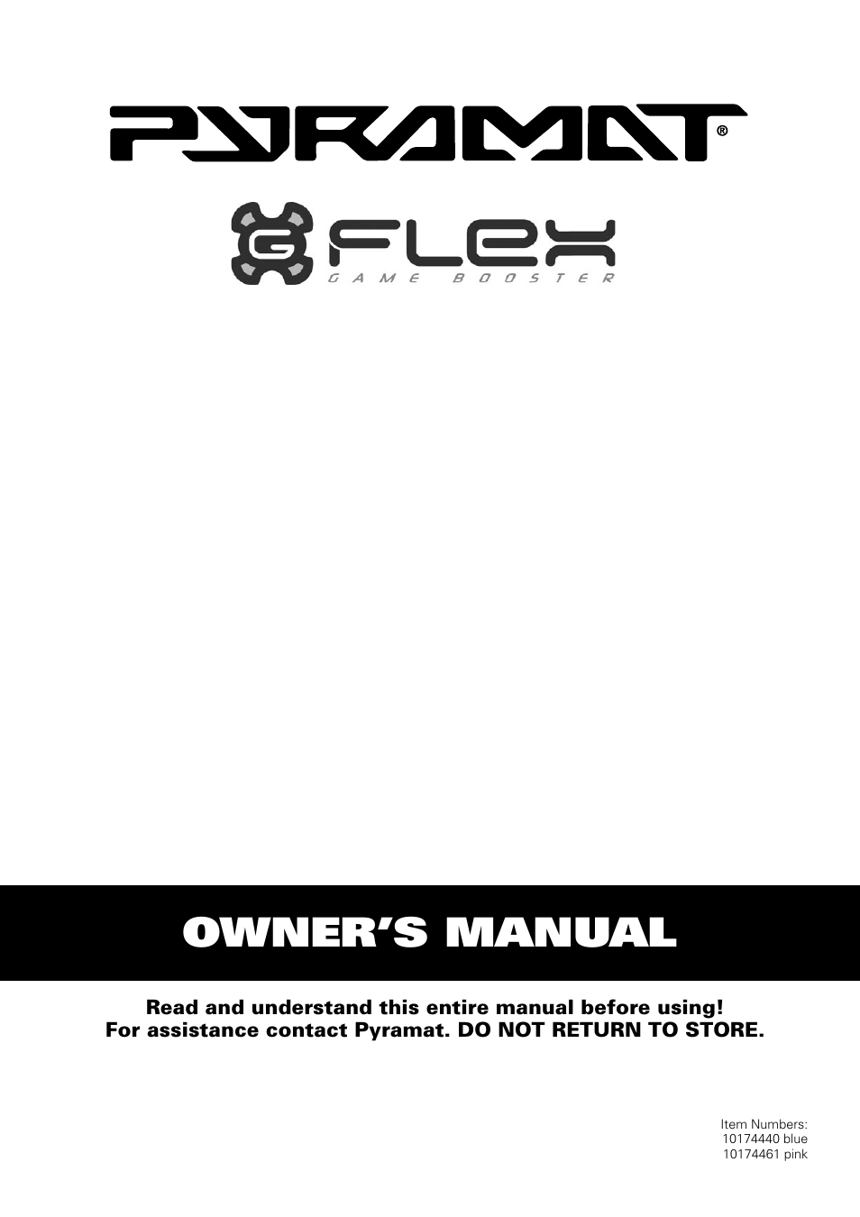 Pyramat G-Flex Game Booster User Manual | 8 pages