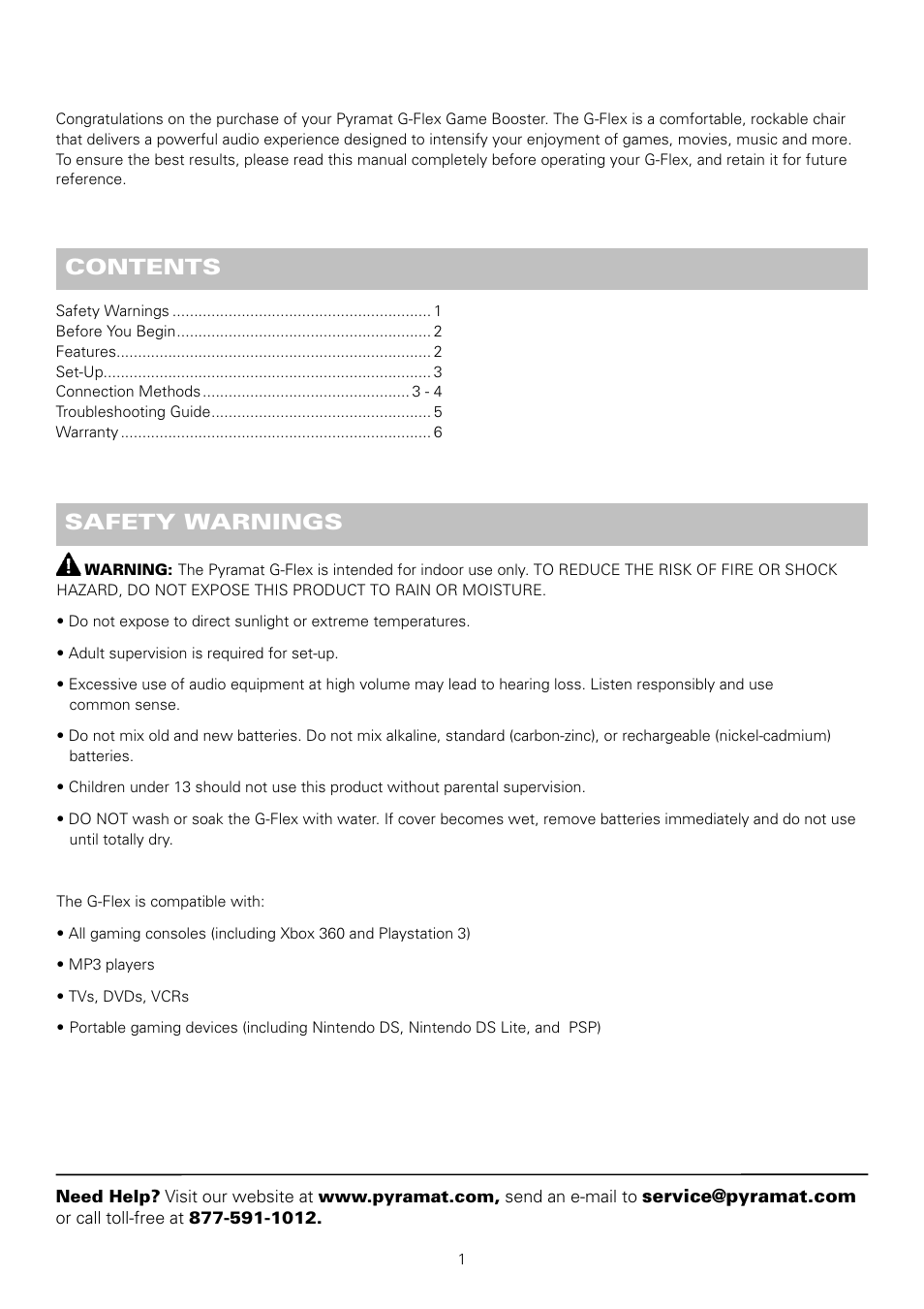 Pyramat G-Flex Game Booster User Manual | Page 2 / 8
