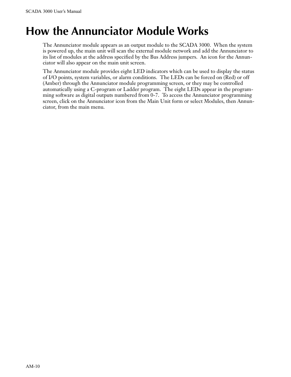 How the annunciator module works | Phonetics Annunciator Module SCADA 3000 User Manual | Page 10 / 13