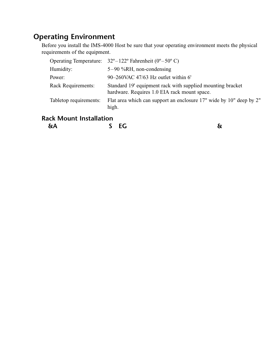 Operating environment, Rack mount installation, Wall mount installation | Rack mount installation wall mount installation | Phonetics IMS-4000 User Manual | Page 23 / 166
