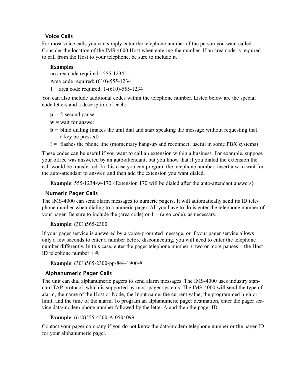 Voice calls | Phonetics IMS-4000 User Manual | Page 65 / 166