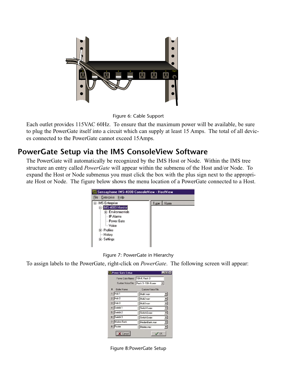 Powergate setup via the ims consoleview software | Phonetics IMS-4000 User Manual | Page 96 / 166