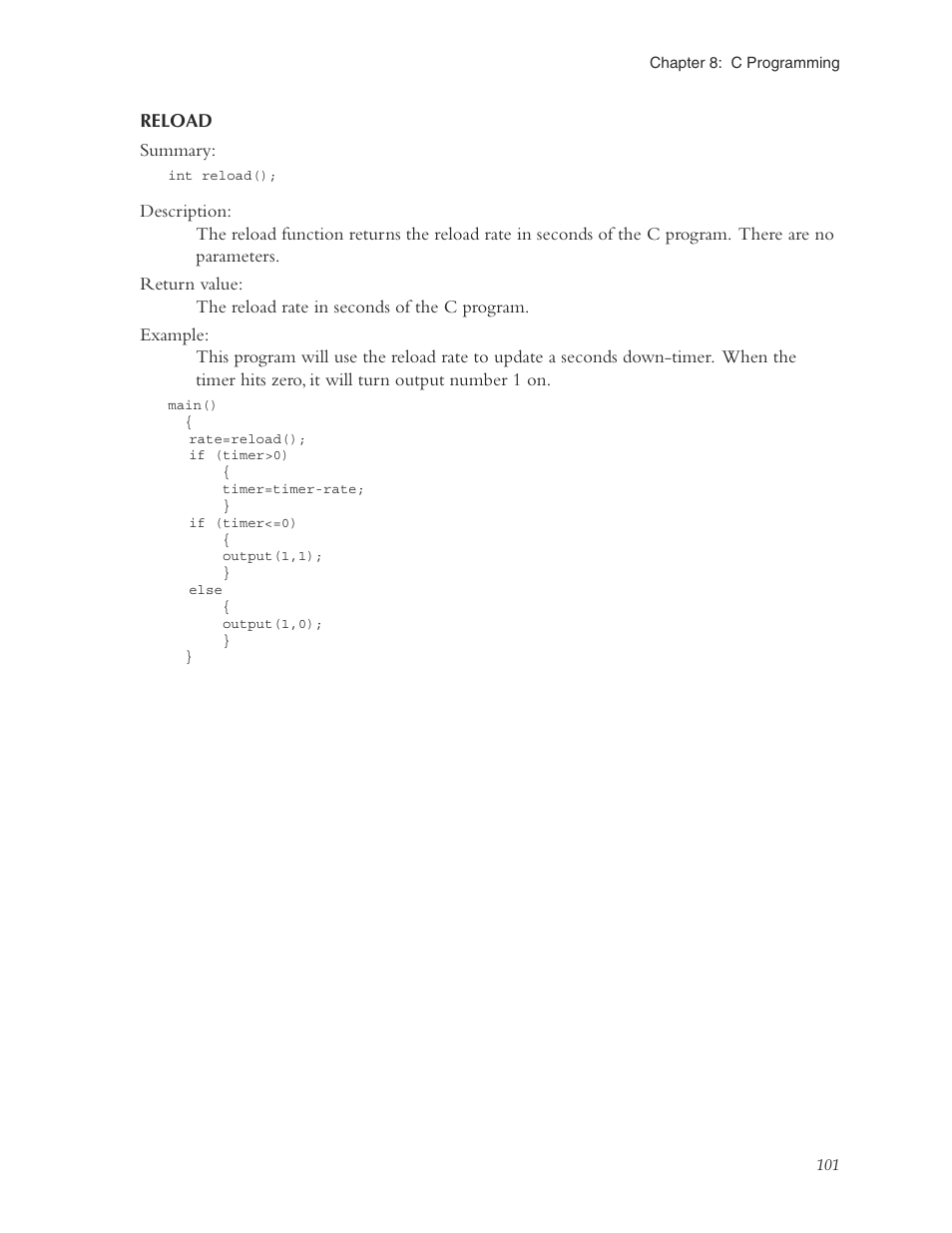 Reload | Phonetics Sensaphone ISACC 5000 User Manual | Page 101 / 143