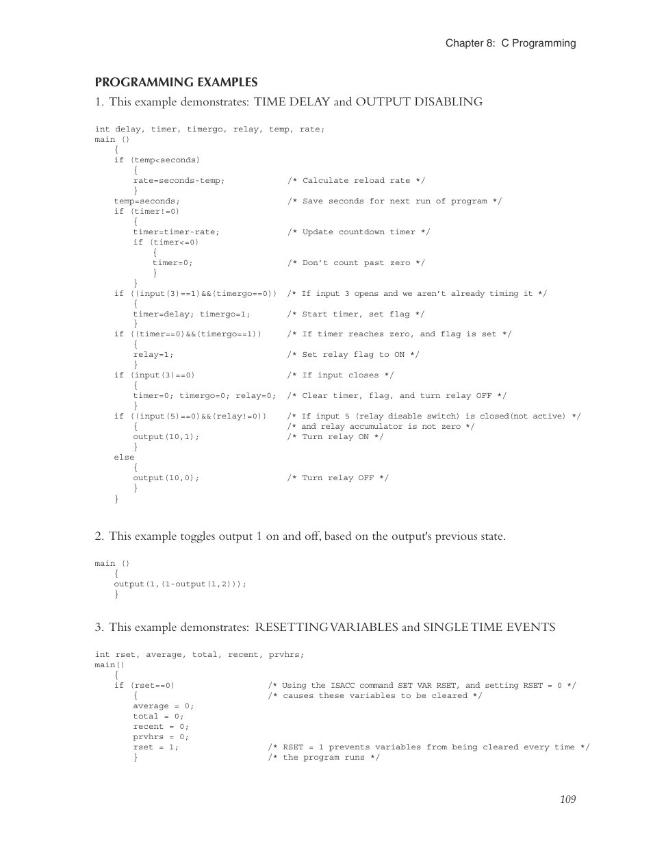 Programming examples | Phonetics Sensaphone ISACC 5000 User Manual | Page 109 / 143