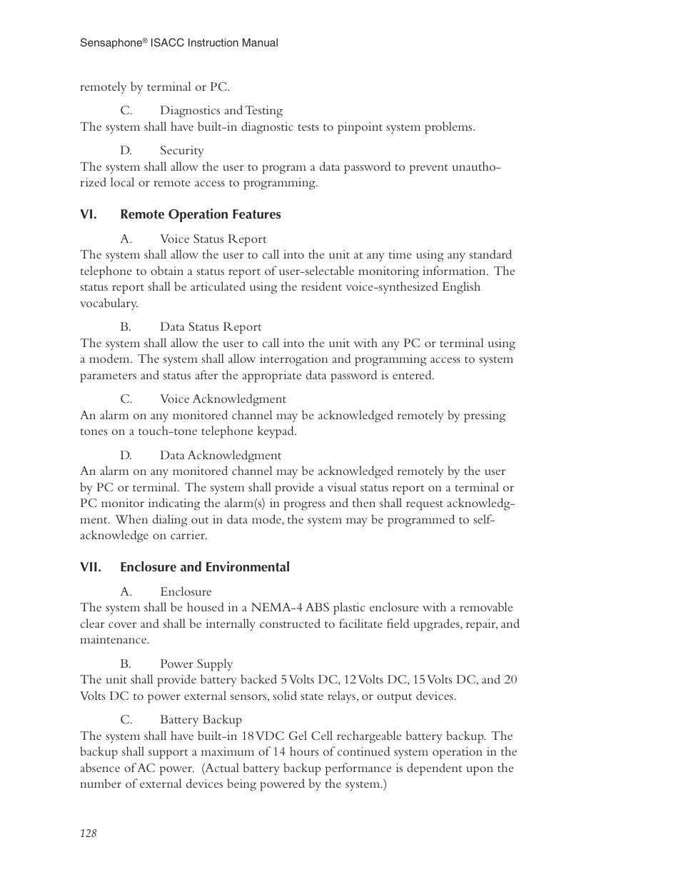 Phonetics Sensaphone ISACC 5000 User Manual | Page 128 / 143