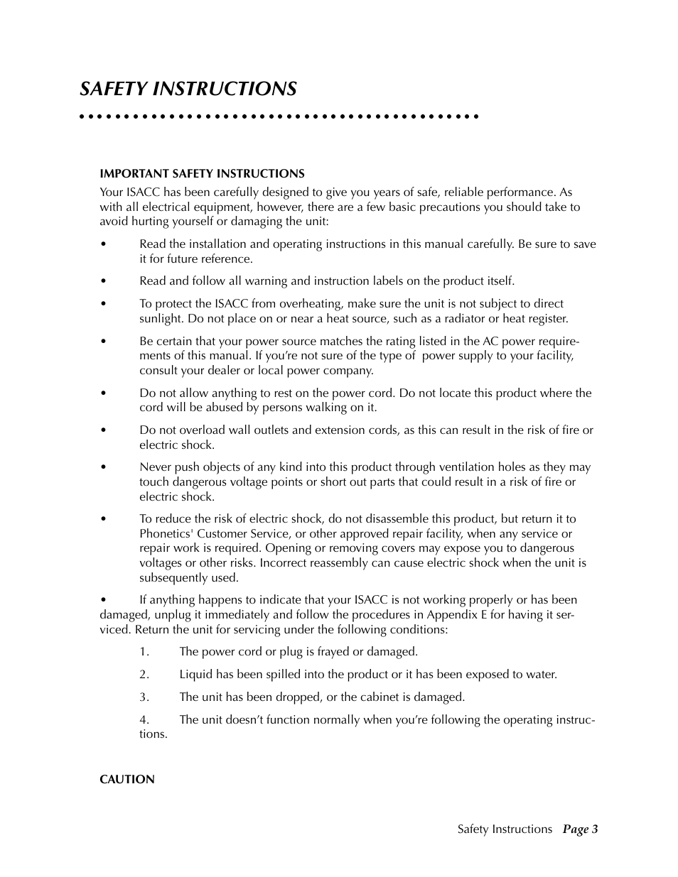 Phonetics Sensaphone ISACC 5000 User Manual | Page 3 / 143