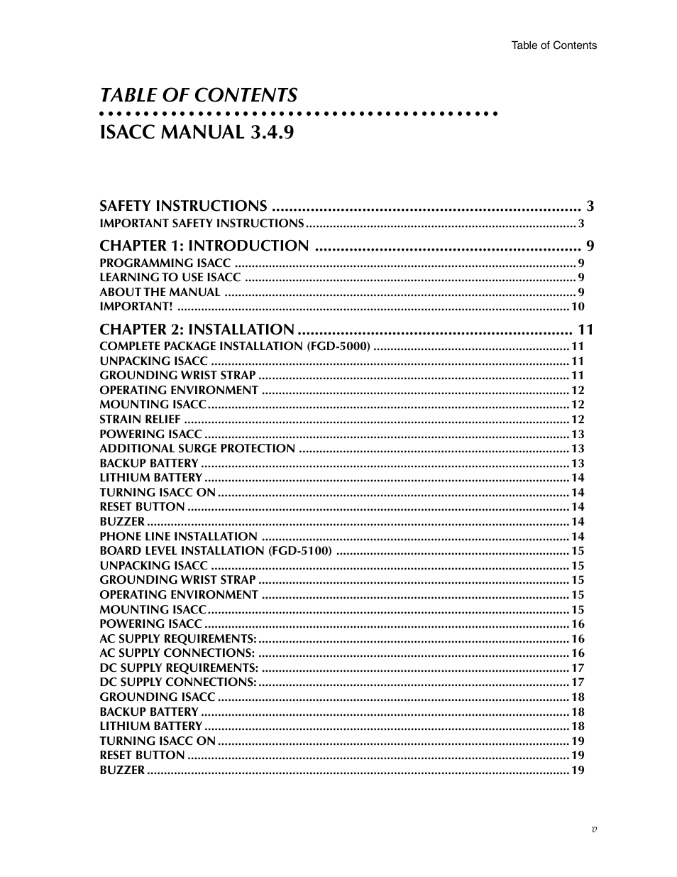 Phonetics Sensaphone ISACC 5000 User Manual | Page 5 / 143