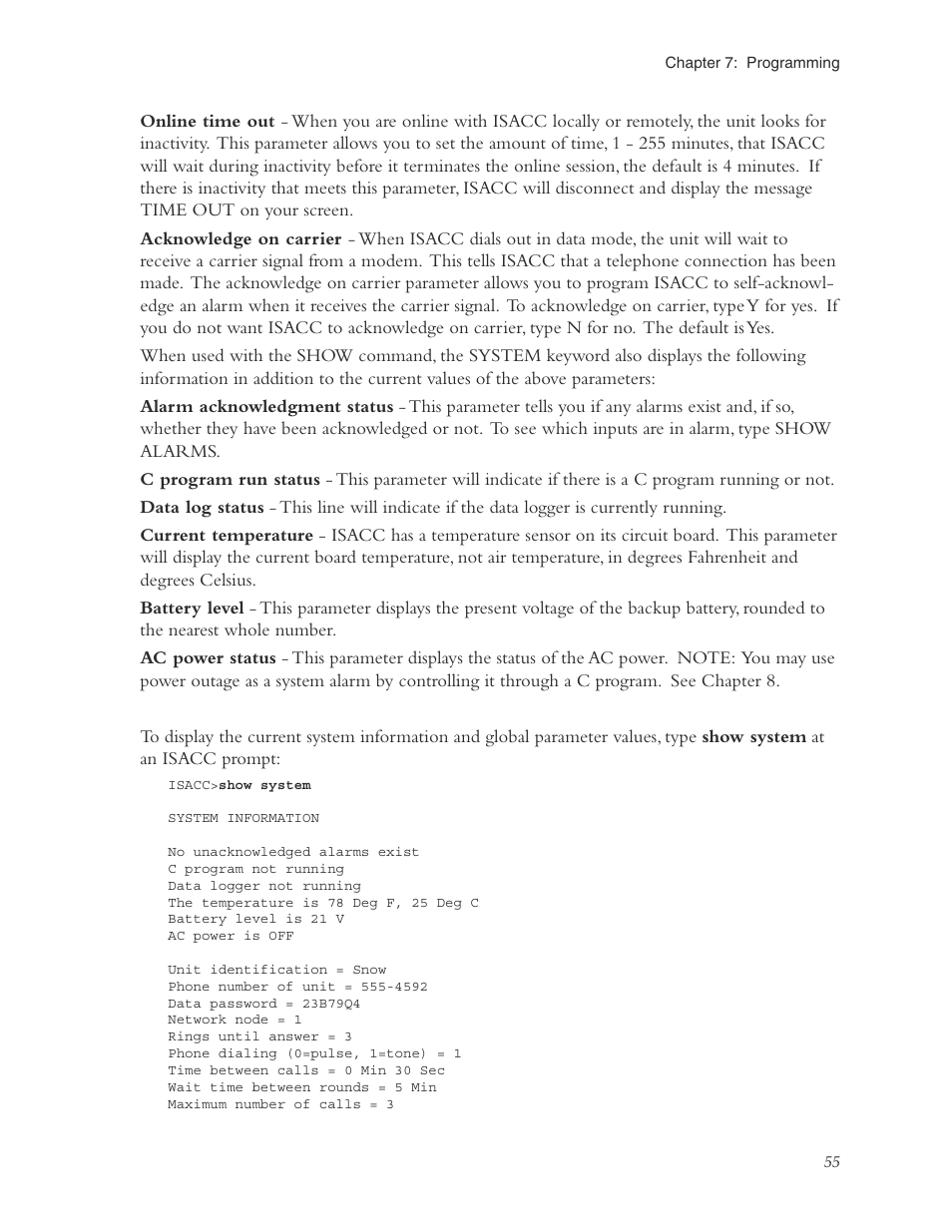 Phonetics Sensaphone ISACC 5000 User Manual | Page 55 / 143