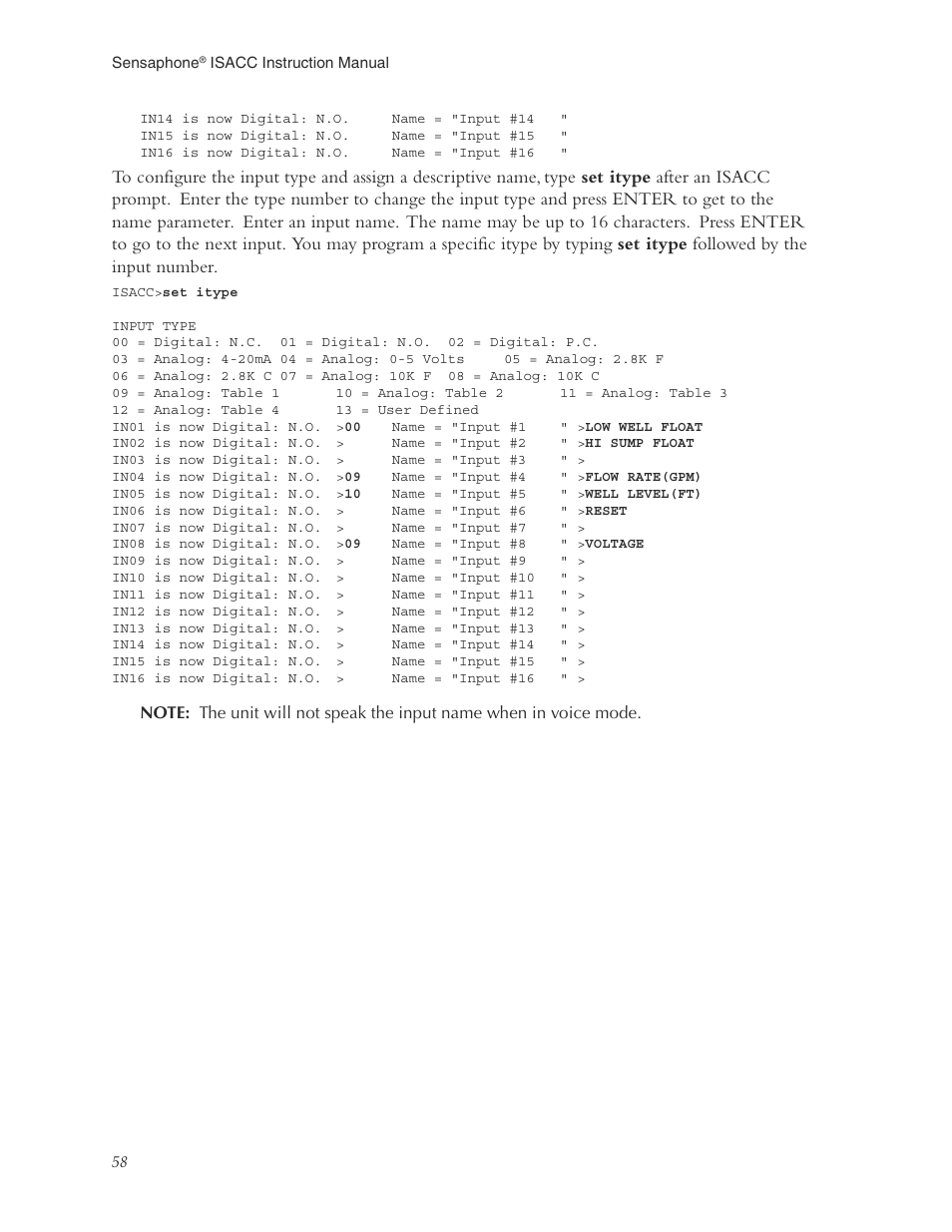 Phonetics Sensaphone ISACC 5000 User Manual | Page 58 / 143