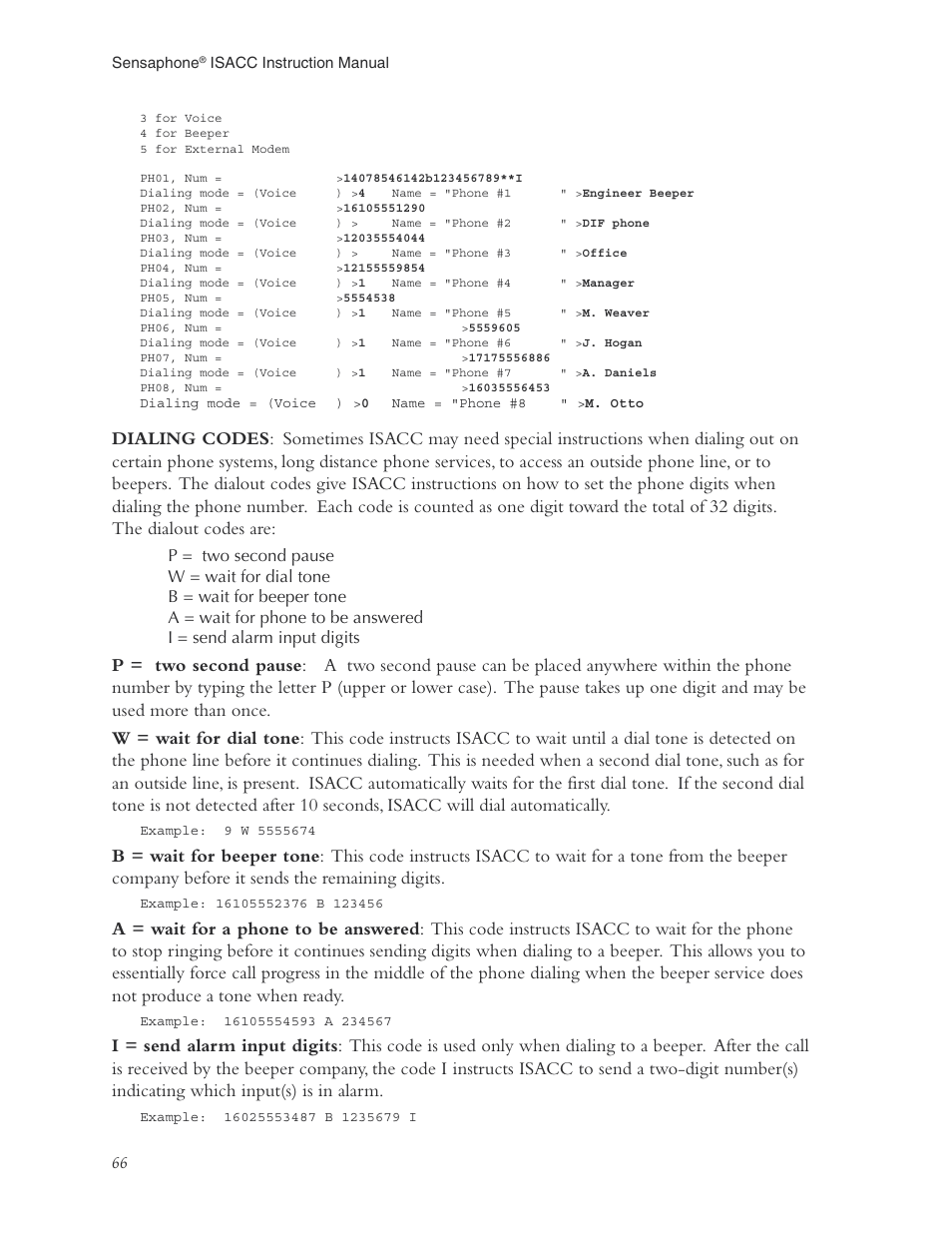 Phonetics Sensaphone ISACC 5000 User Manual | Page 66 / 143
