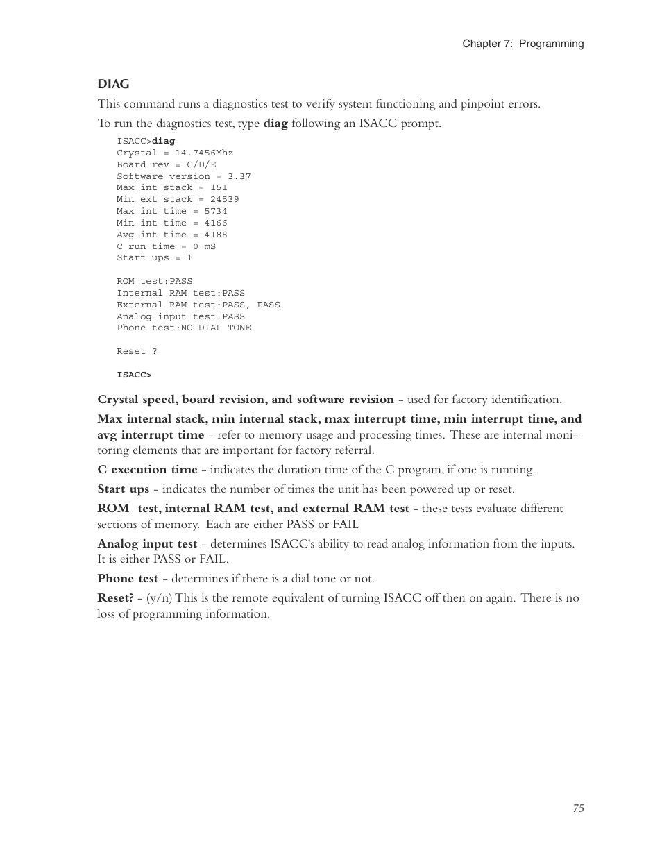 Diag | Phonetics Sensaphone ISACC 5000 User Manual | Page 75 / 143