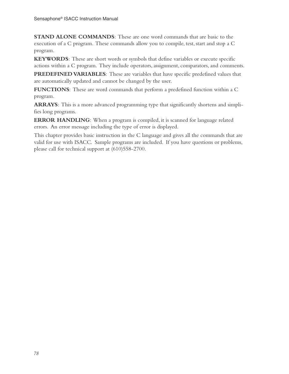 Structure | Phonetics Sensaphone ISACC 5000 User Manual | Page 78 / 143