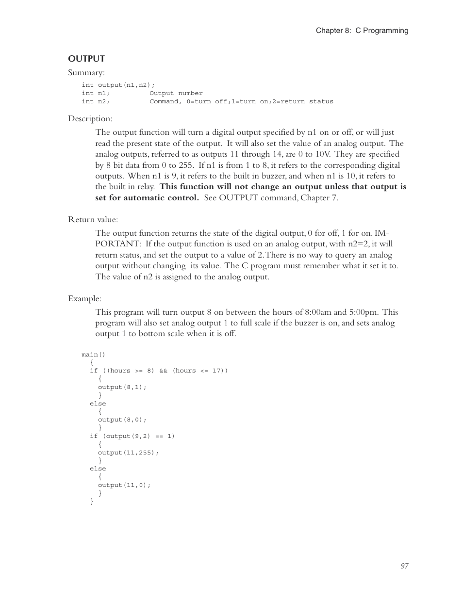 Output | Phonetics Sensaphone ISACC 5000 User Manual | Page 97 / 143