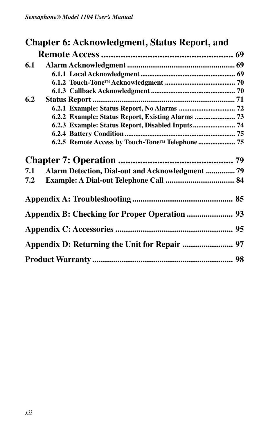 Chapter 7: operation | Phonetics 1104 User Manual | Page 12 / 110