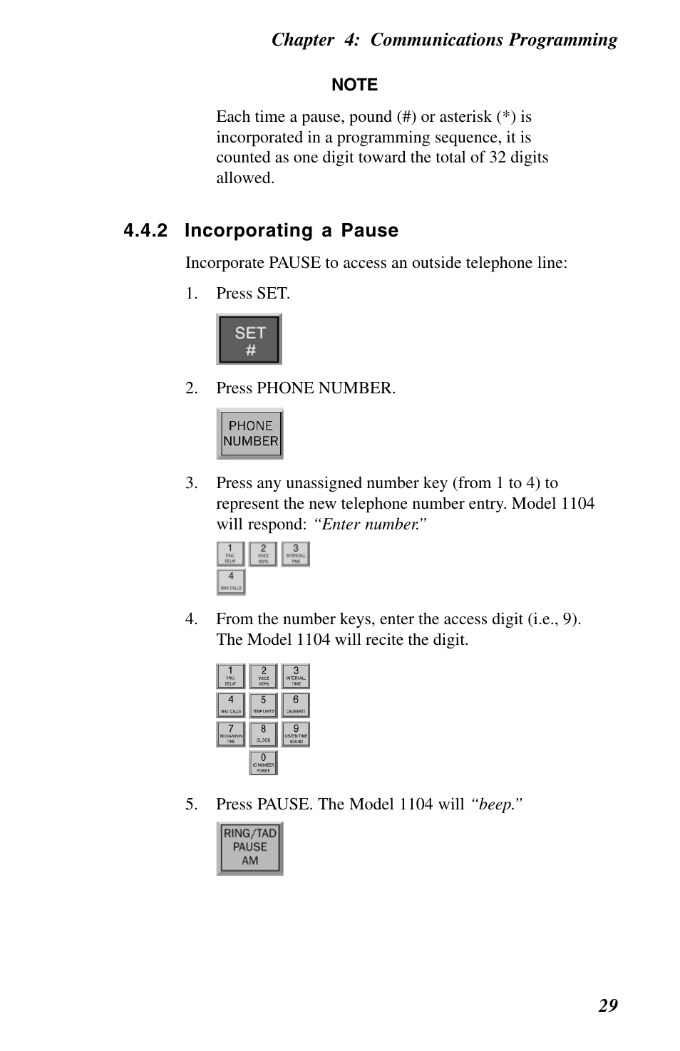 2 incorporating a pause | Phonetics 1104 User Manual | Page 41 / 110