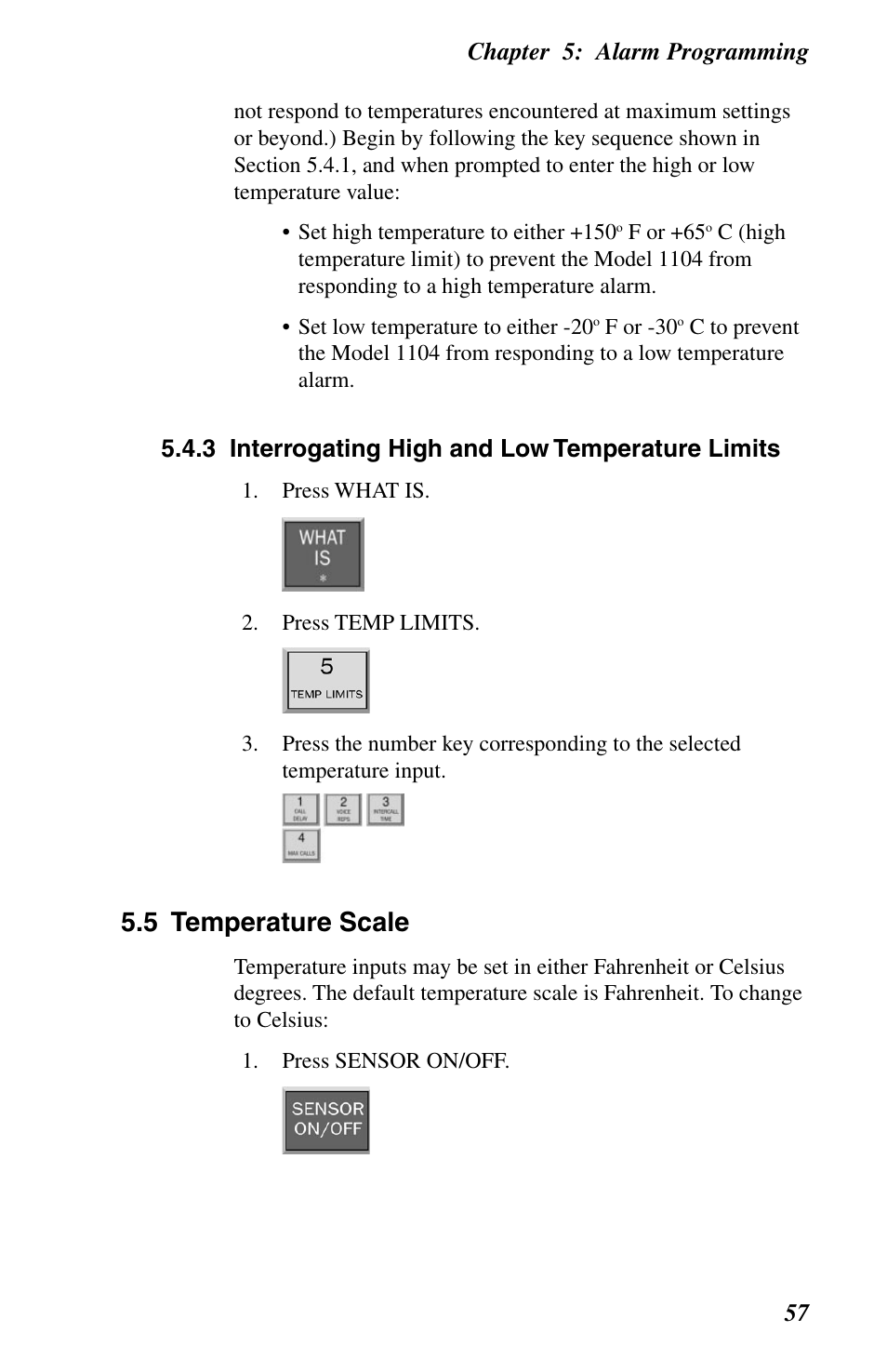 3 interrogating high and low temperature limits, 5 temperature scale | Phonetics 1104 User Manual | Page 69 / 110