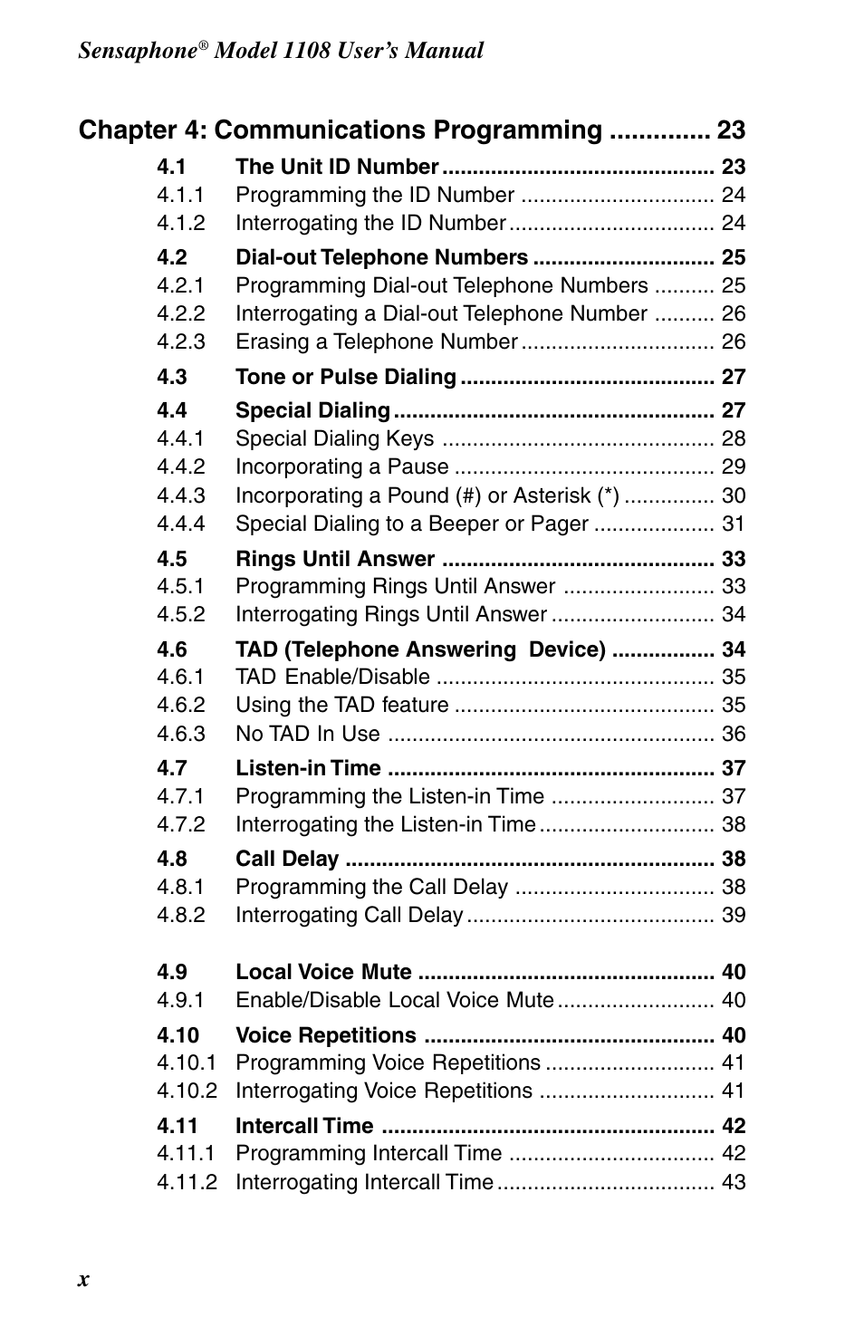 Chapter 4: communications programming | Phonetics 1108 User Manual | Page 10 / 110