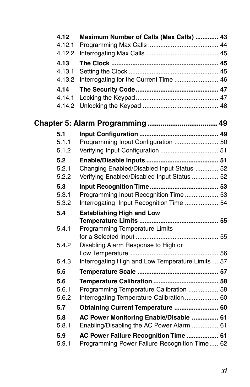 Chapter 5: alarm programming | Phonetics 1108 User Manual | Page 11 / 110