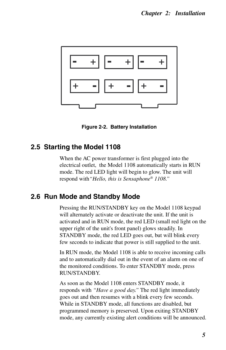 Starting 1108/ run & standby modes | Phonetics 1108 User Manual | Page 17 / 110