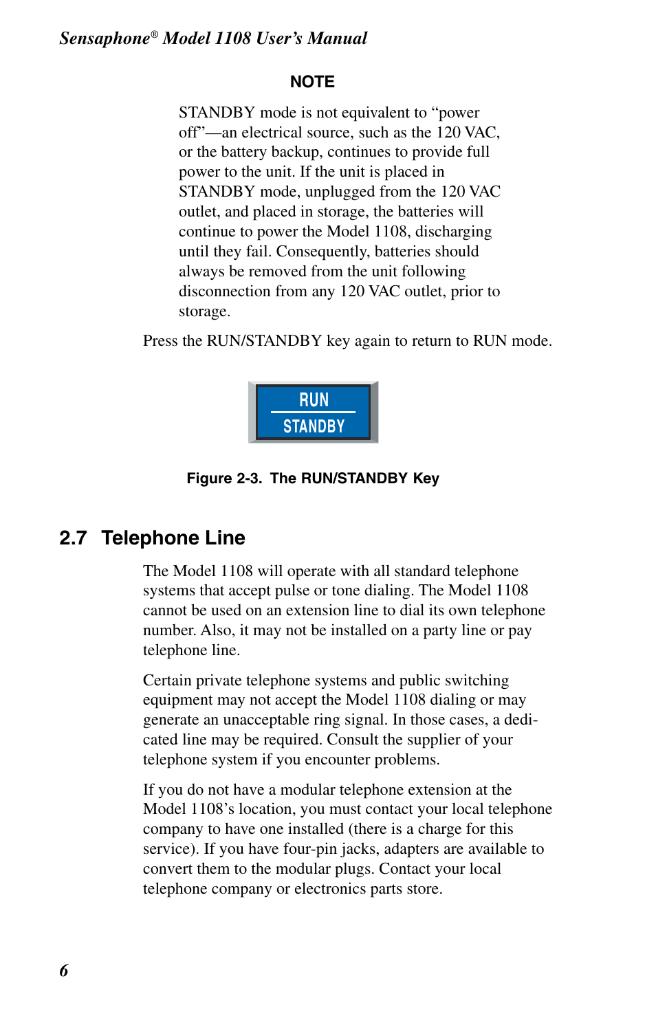 Telephone line, 7 telephone line | Phonetics 1108 User Manual | Page 18 / 110