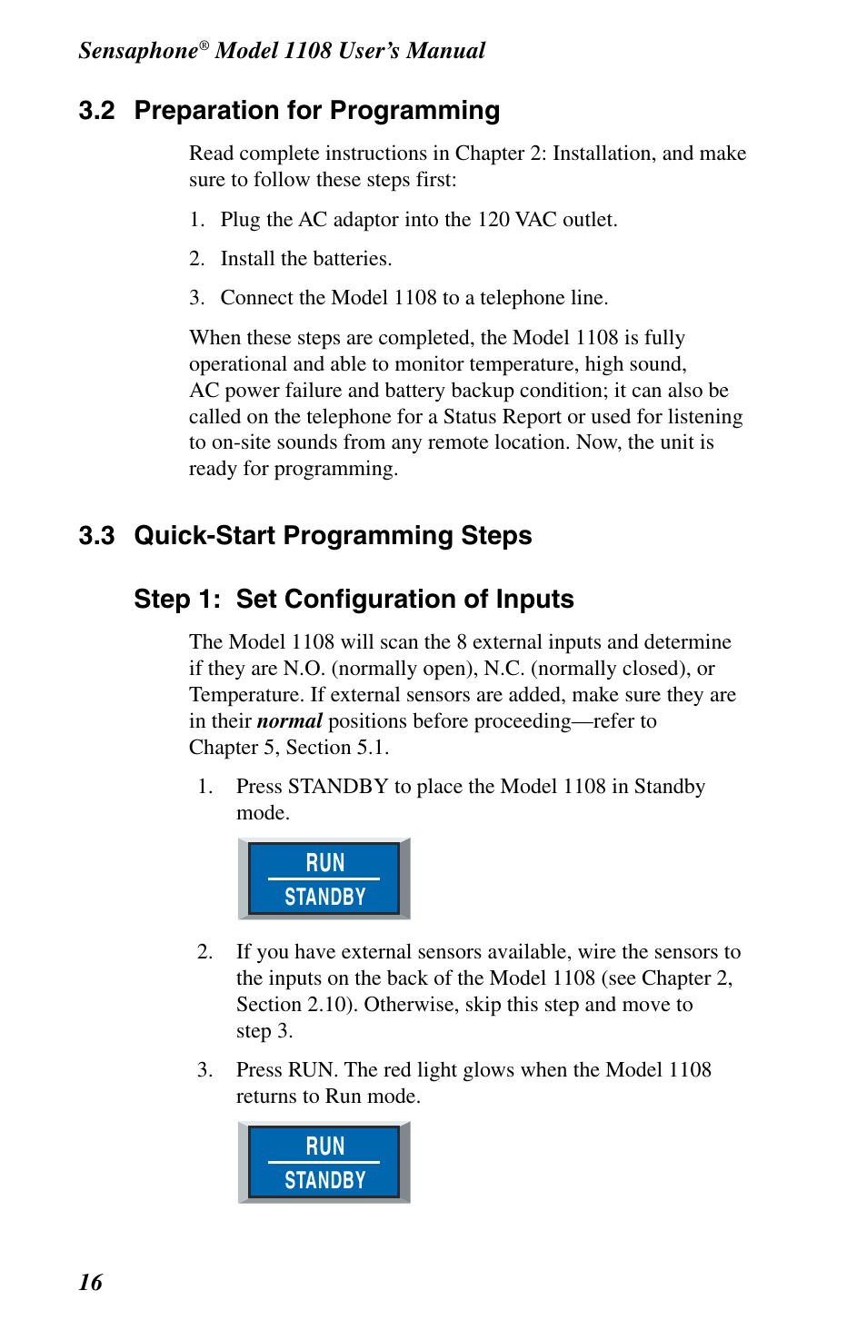 Quick-start programming steps | Phonetics 1108 User Manual | Page 28 / 110