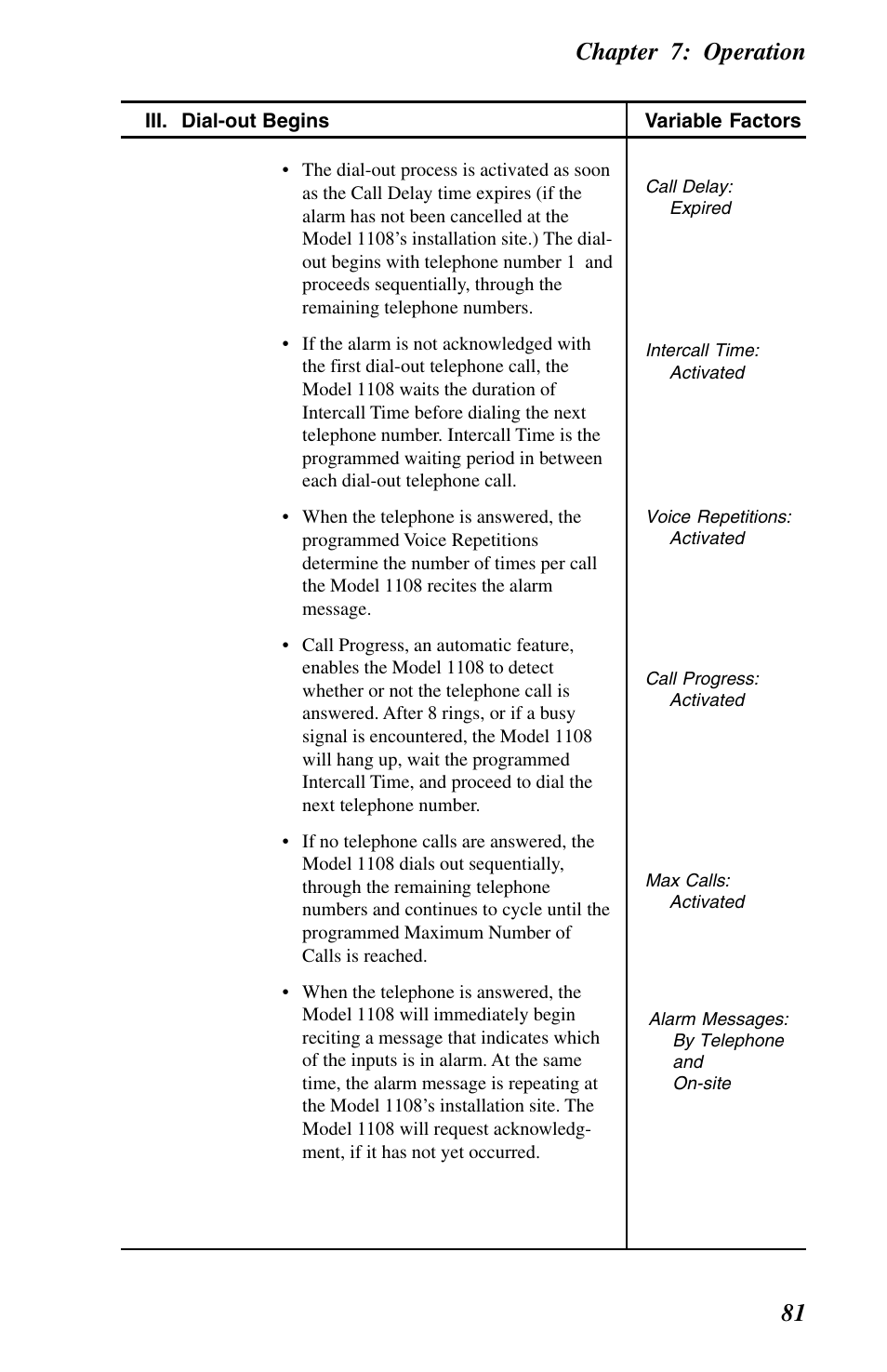 Chapter 7: operation 81 | Phonetics 1108 User Manual | Page 93 / 110