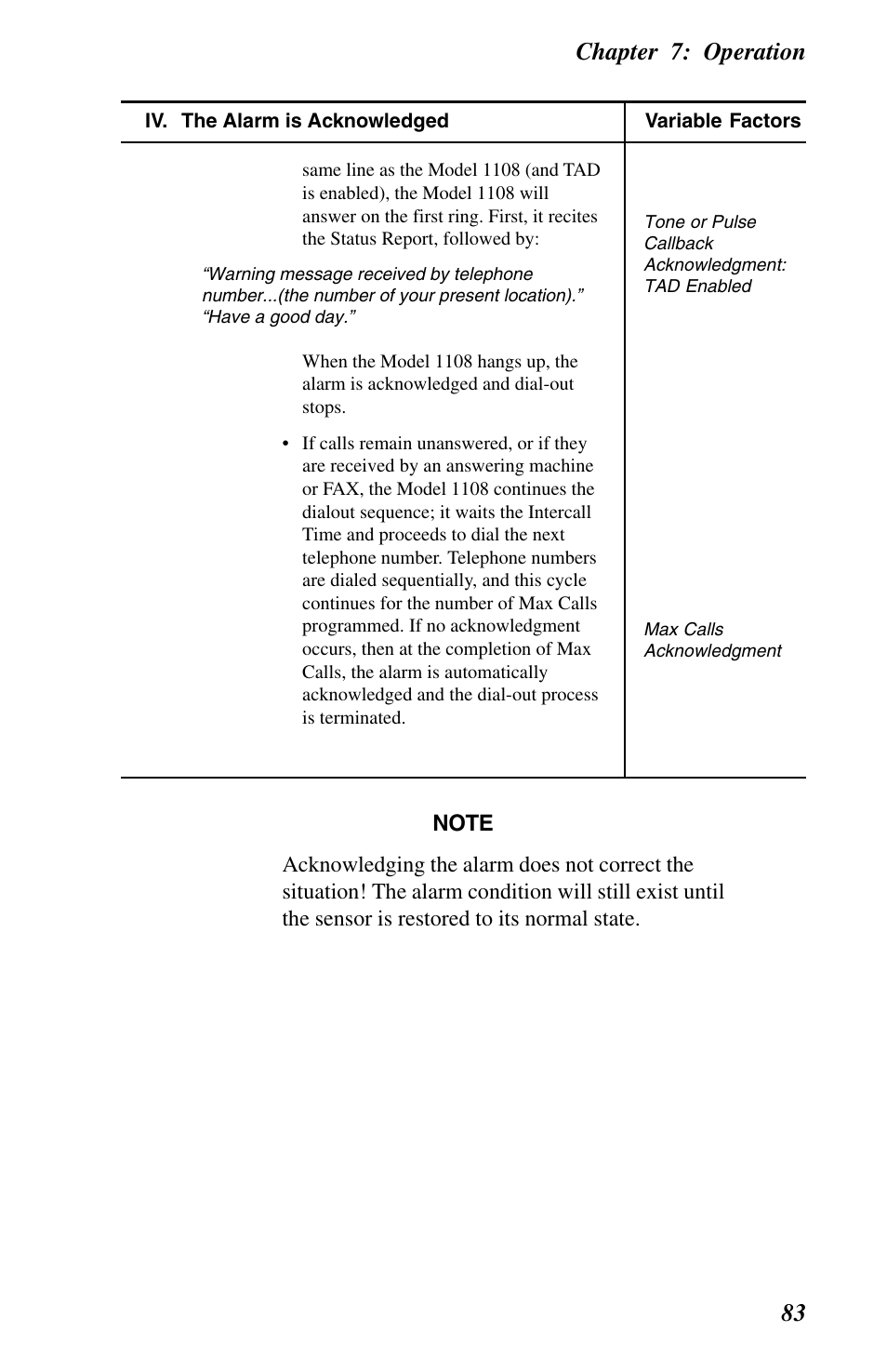 Chapter 7: operation 83 | Phonetics 1108 User Manual | Page 95 / 110