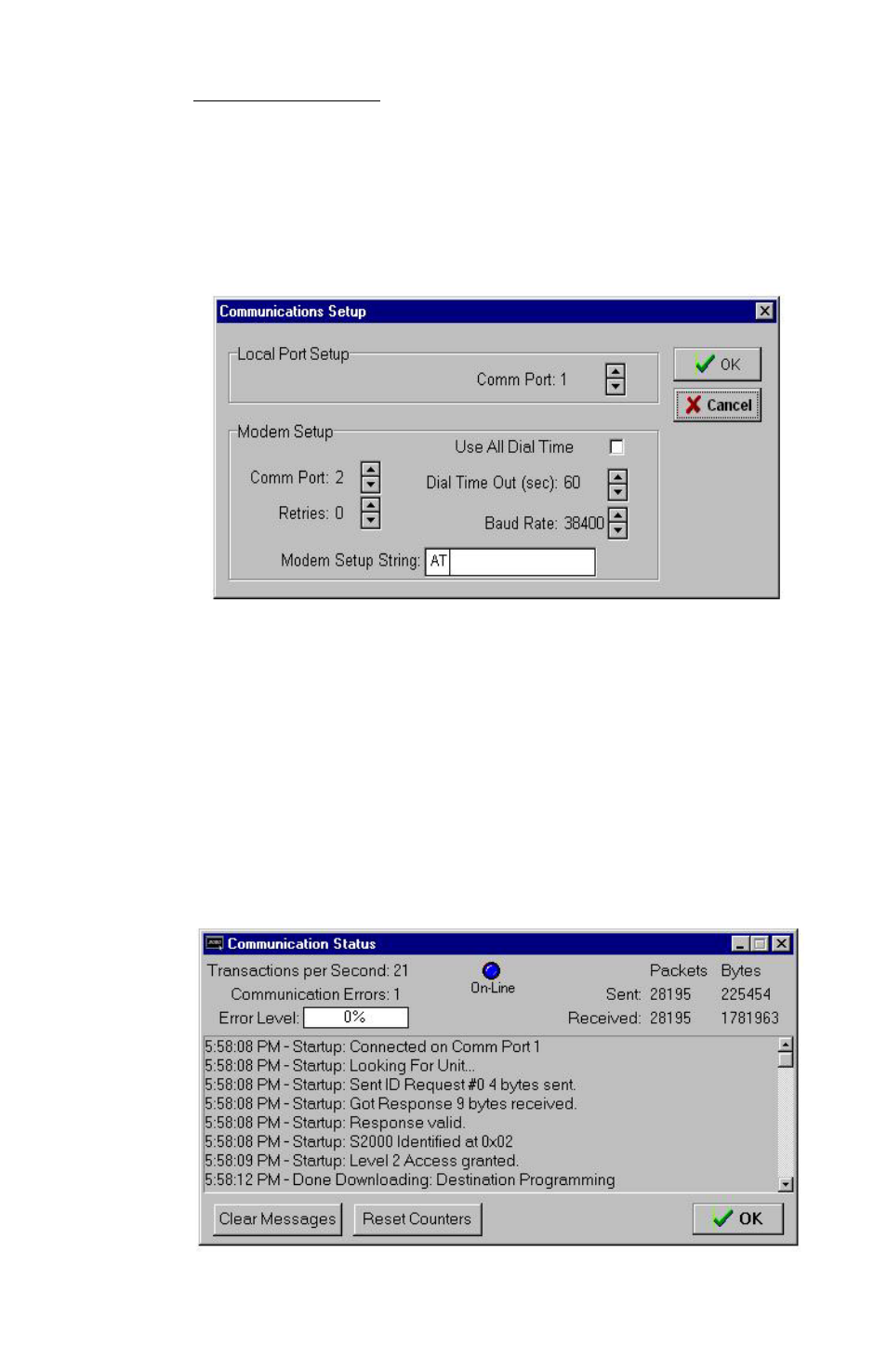 Communication status | Phonetics 2000 User Manual | Page 31 / 118