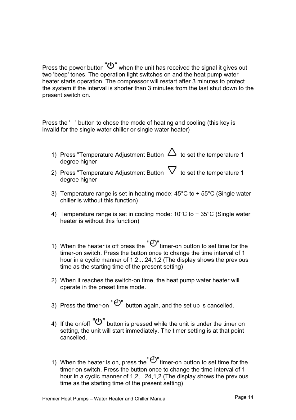 4 - use in standard mode | Premier PHP HWC-260 User Manual | Page 14 / 21