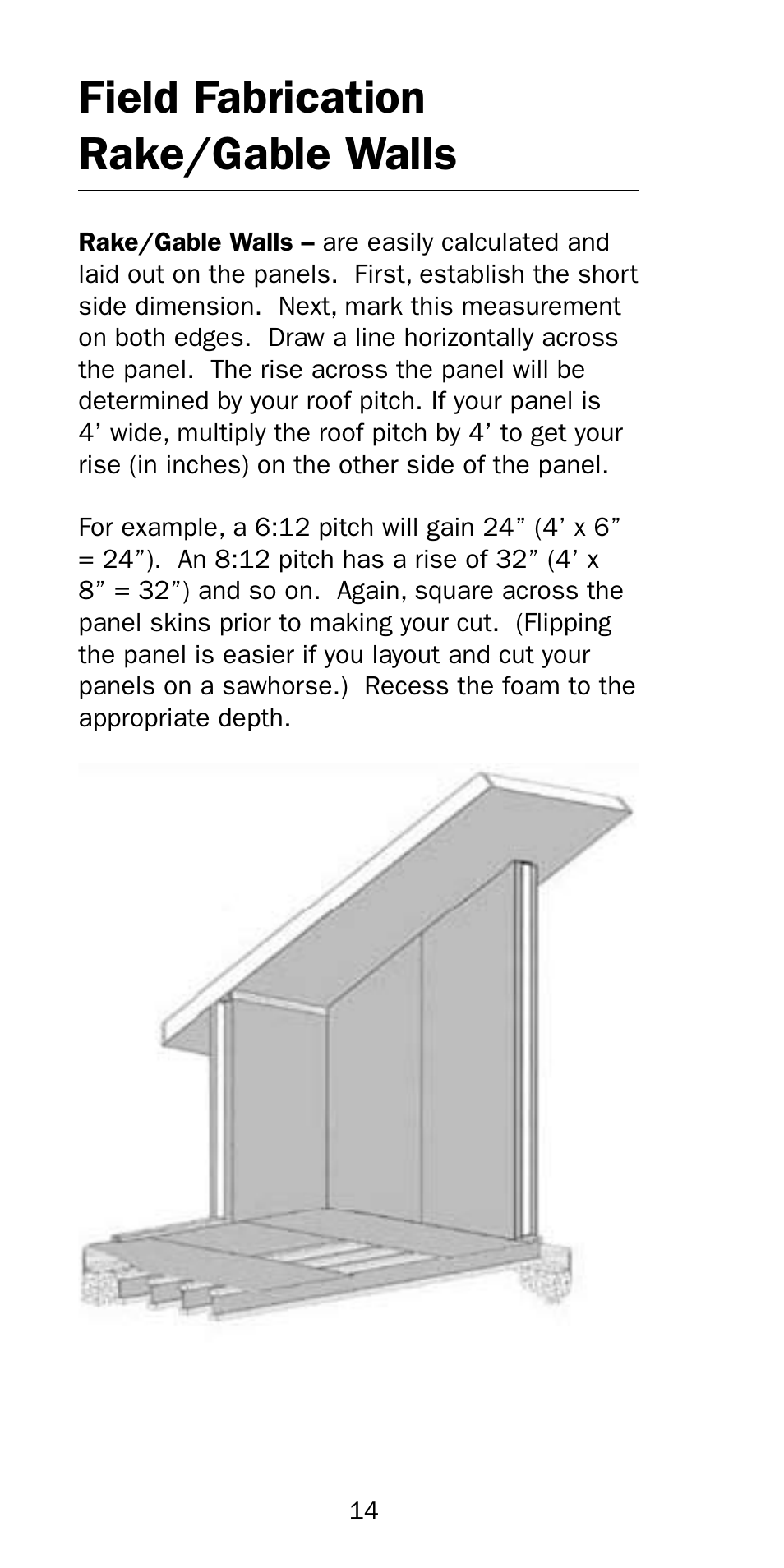 Field fabrication rake/gable walls | Premier Floors User Manual | Page 14 / 56