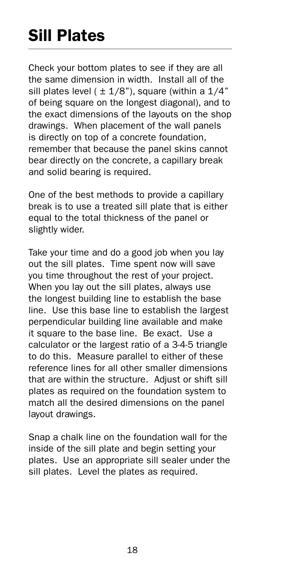 Sill plates | Premier Floors User Manual | Page 18 / 56