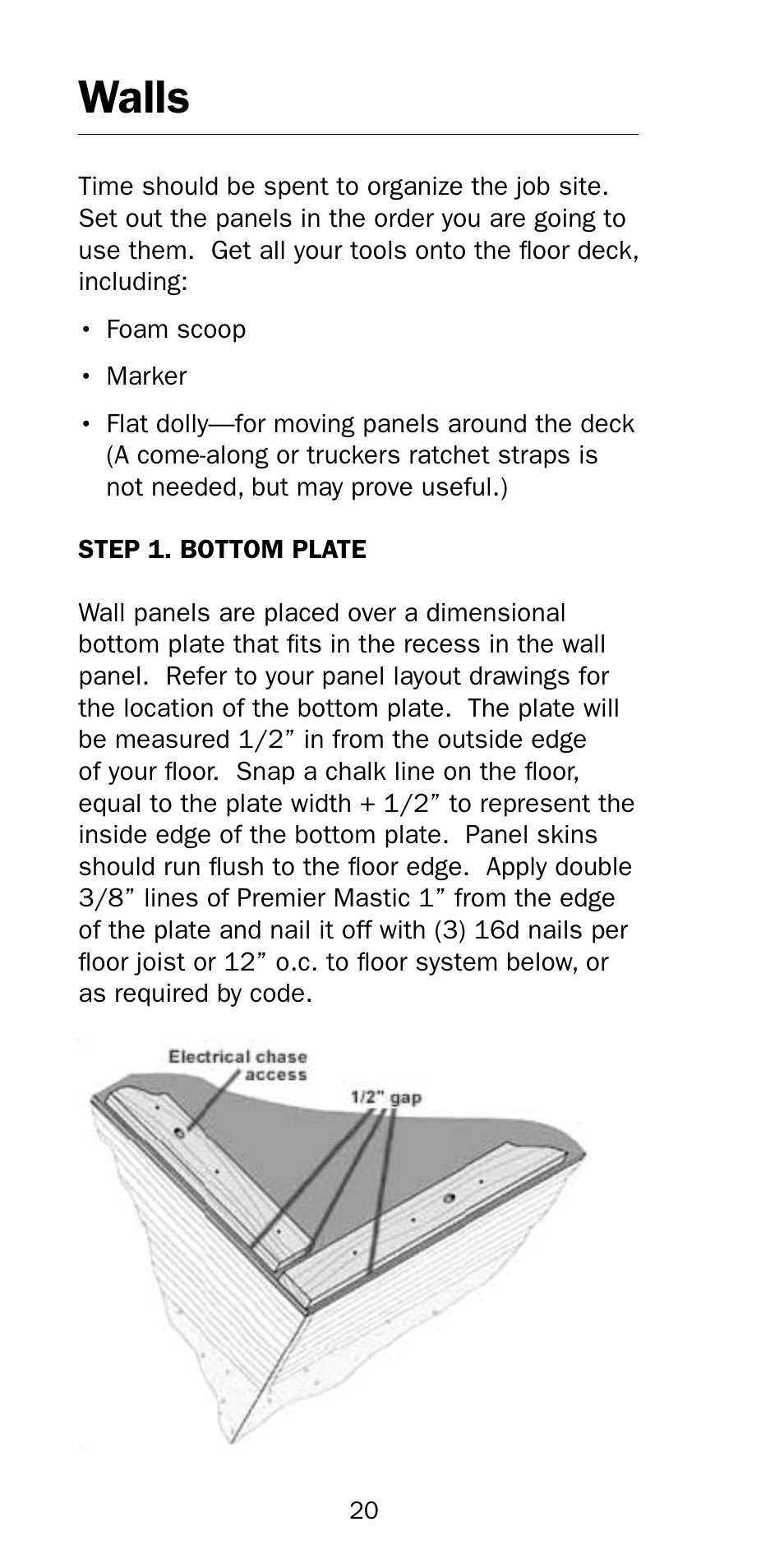 Walls | Premier Floors User Manual | Page 20 / 56