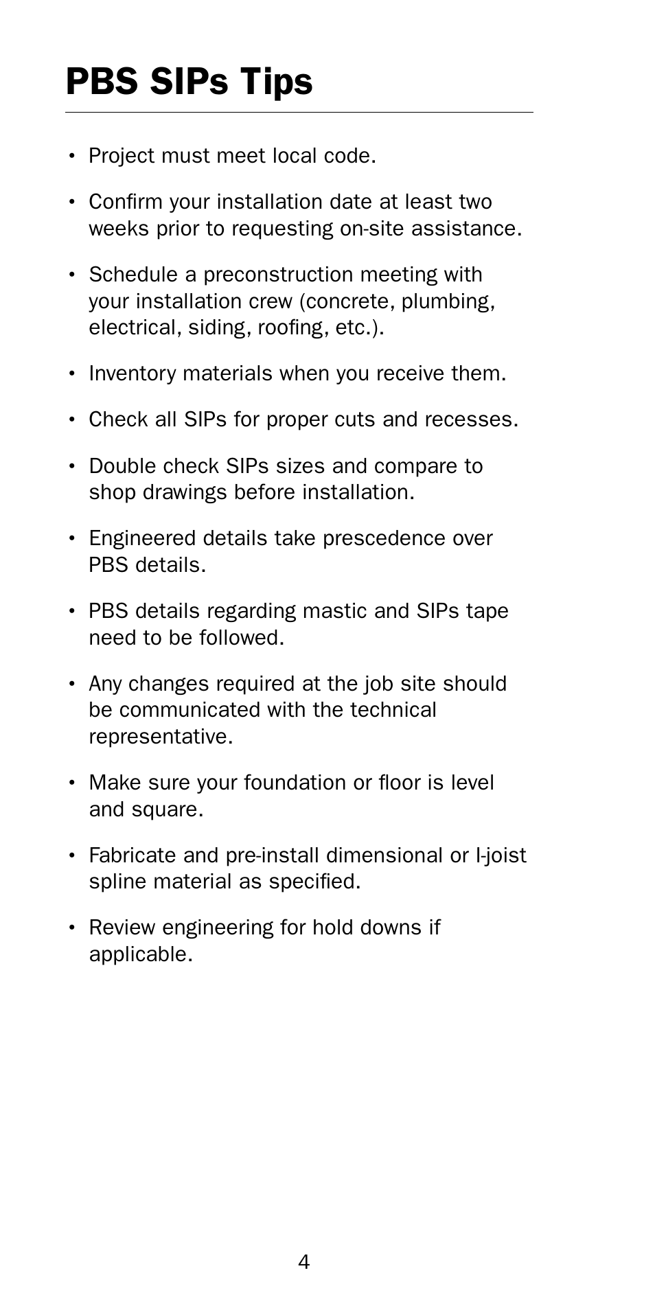 Pbs sips tips | Premier Floors User Manual | Page 4 / 56