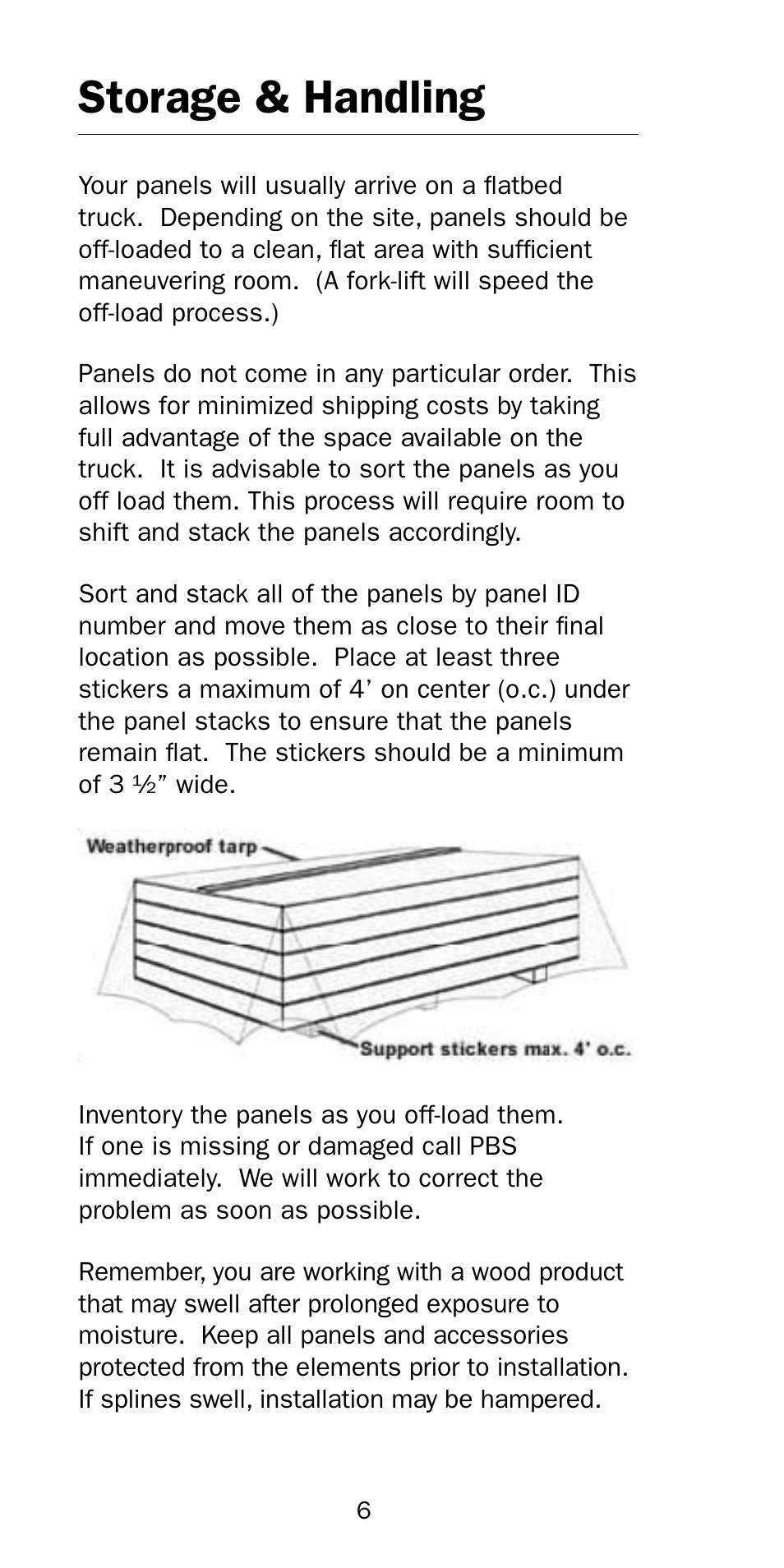 Storage & handling | Premier Floors User Manual | Page 6 / 56