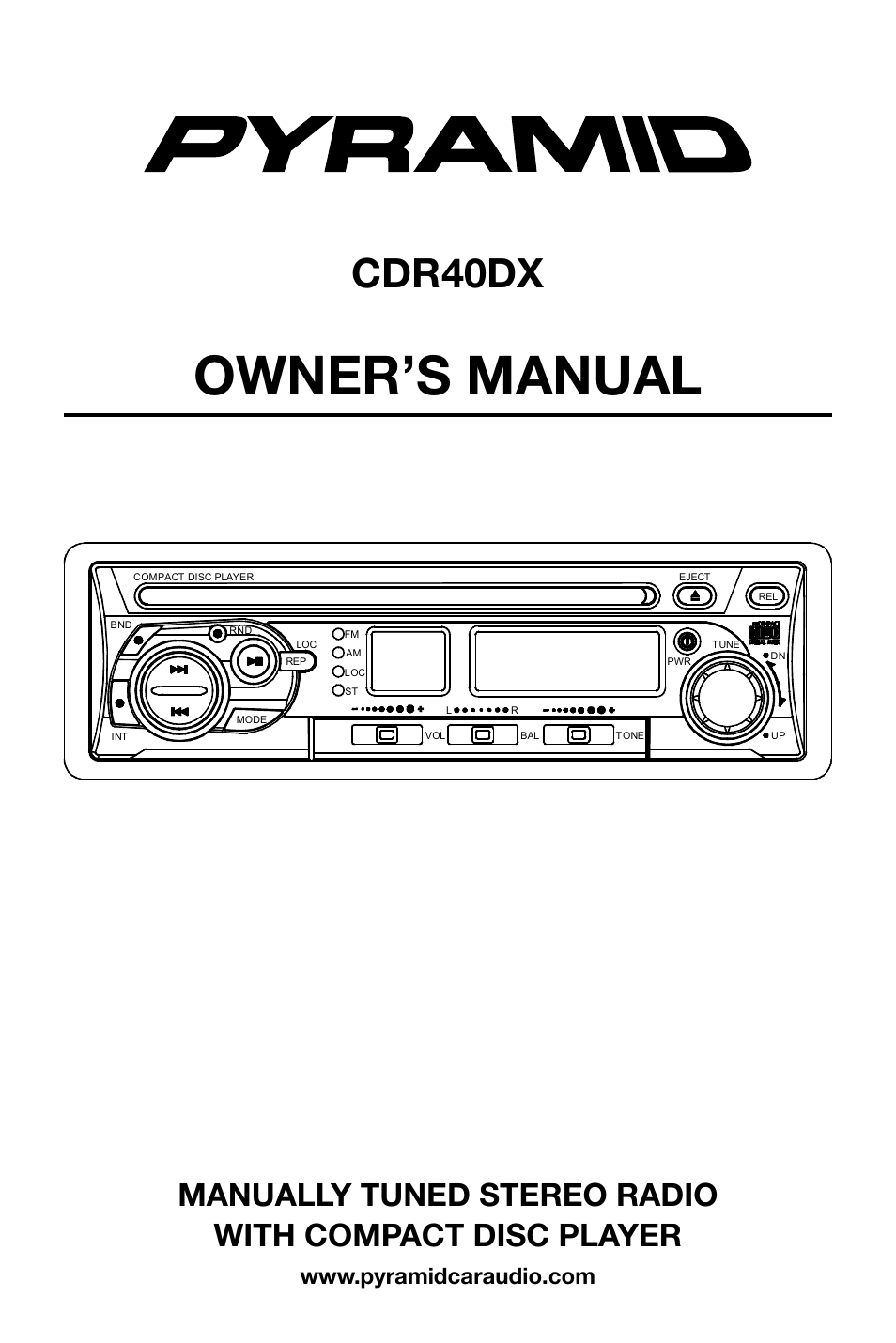 Pyramid Car Audio CDR40DX User Manual | 12 pages