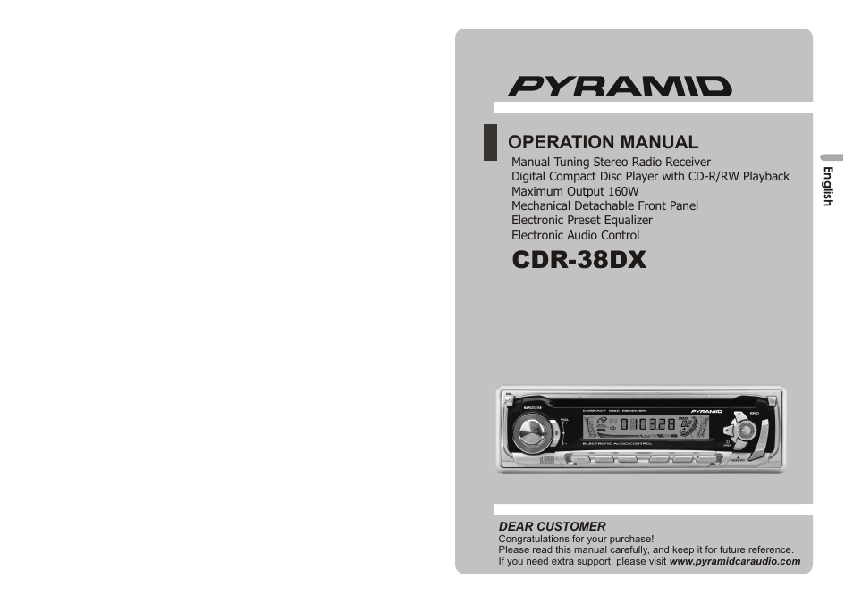 Pyramid Car Audio CDR-38DX User Manual | 6 pages