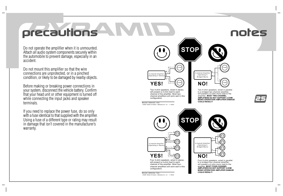 Stop, Yes! no | Pyramid Car Audio PB-738GX User Manual | Page 27 / 28