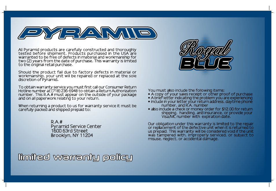 Pyramid Car Audio PB-738GX User Manual | Page 28 / 28