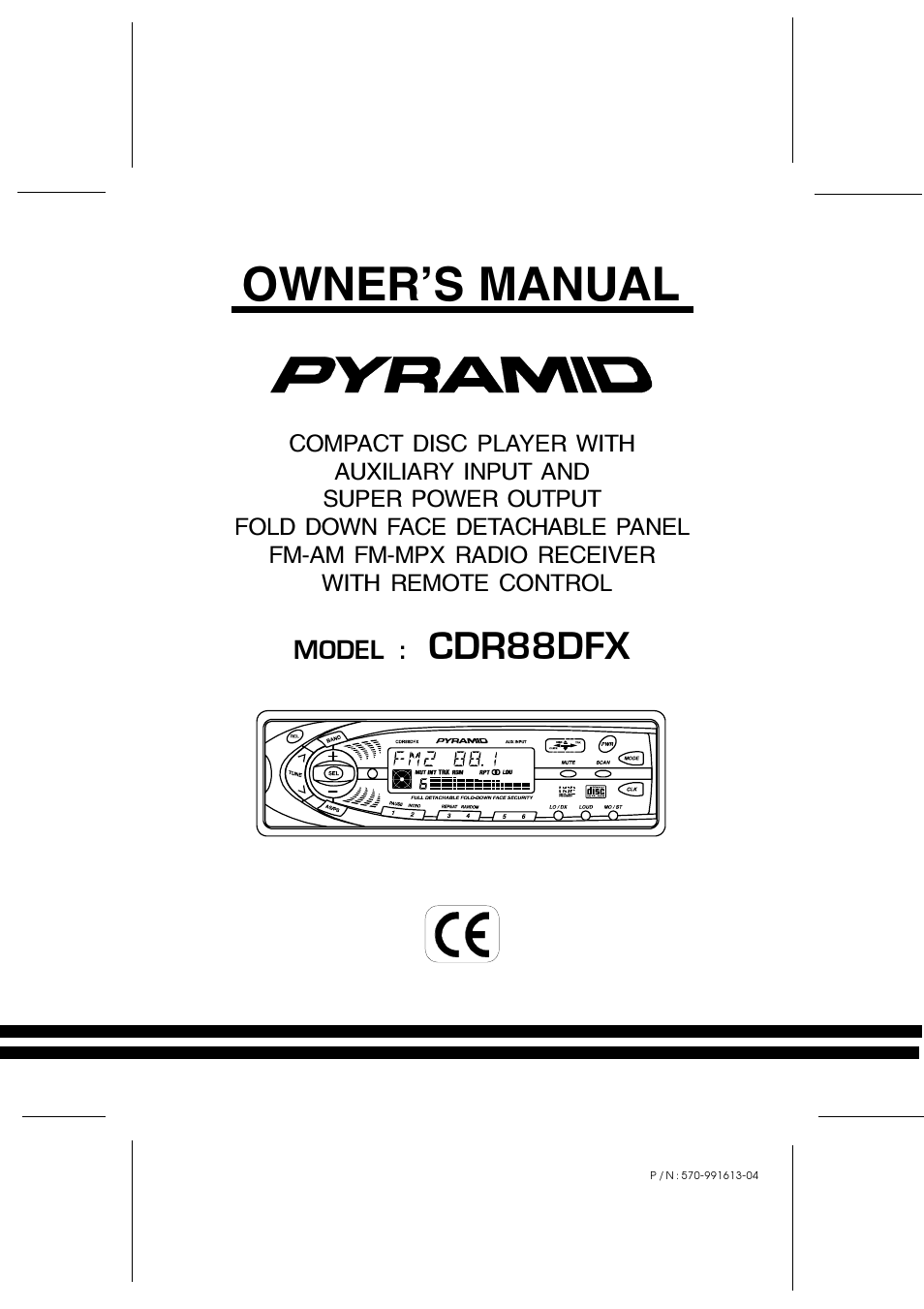 Pyramid Car Audio CDR88DFX User Manual | 4 pages